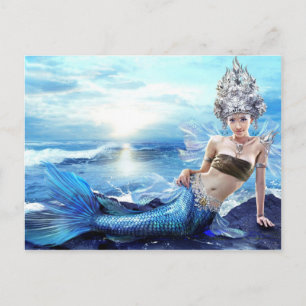 Cartão Postal Mermaid Princess