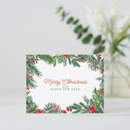 Cartão Postal merry chrismas in u