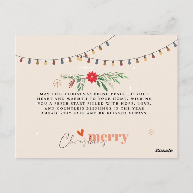 Cartão Postal 🎄Merry Christmas (Verso)