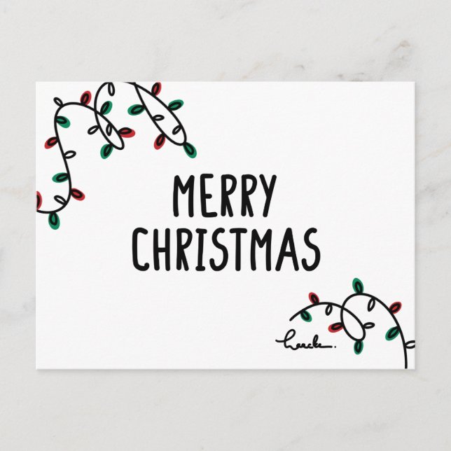 Cartão Postal merry christmas  (Frente)