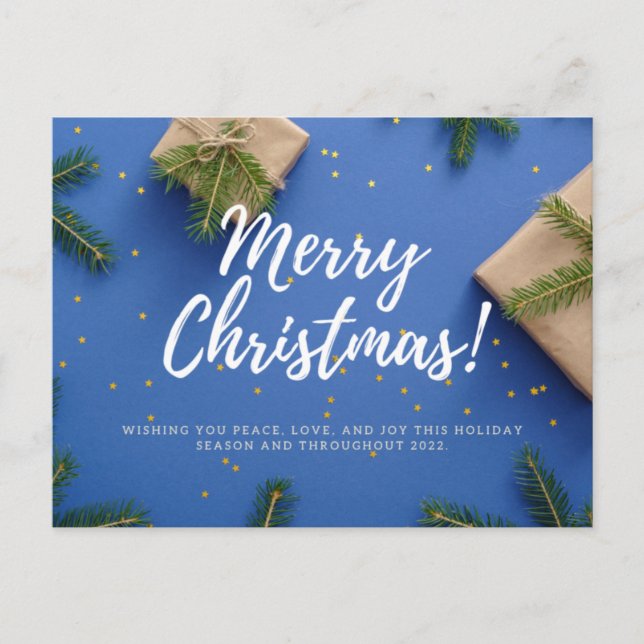 Cartão Postal Merry Christmas and Happy New Year (Frente)