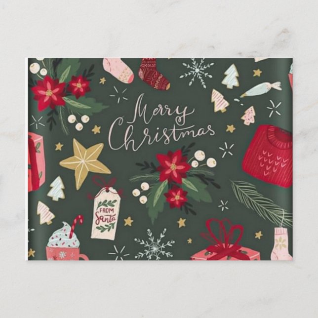 Cartão Postal Merry Christmas and happy New year  (Frente)