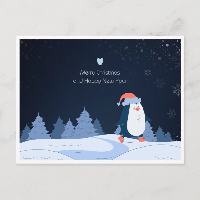 Cartão Postal Merry Christmas and Happy New Year 2024 (Frente)