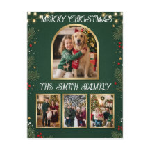 Merry Christmas Family Photo Collage Holiday