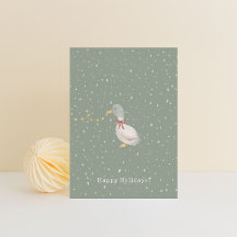 Merry Christmas Happy Holidays Duck Card