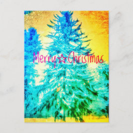 CARTÃO POSTAL MERRY CHRISTMAS SPRUCE LIGHT2