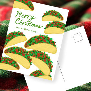 Cartão Postal MERRY CHRISTMAS Taco Avalanche Delicioso Personali