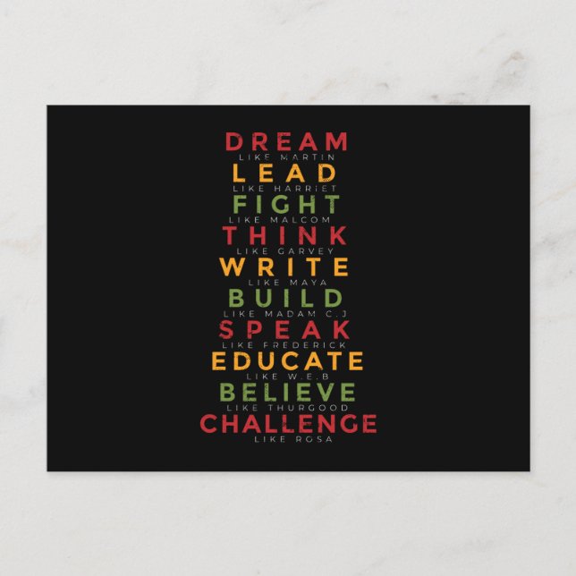 Cartão Postal Mês da história negra (Frente)