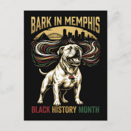 Cartão Postal Mês da História Negra Arte Cultural do Bulldog Ame