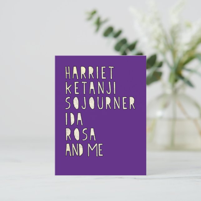 Cartão Postal Mês da História Negra, Famosos Líderes de Mulheres (Em pé/Frente)
