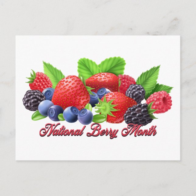 Cartão Postal Mês de Berry Nacional (Frente)