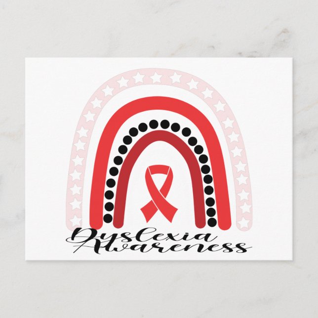 Cartão Postal Mês de Consciência da Dislexia (Frente)