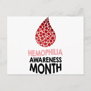 Cartão Postal Mês de Consciência da Hemofilia - Dia da Apreciaçã