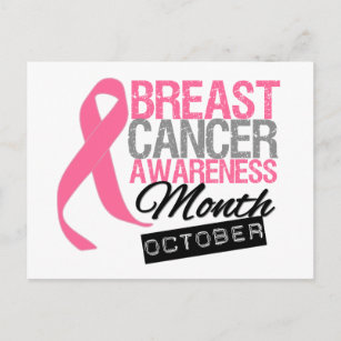 Cartão Postal mês de consciência do câncer de mama de outubro