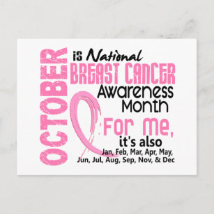 Cartão Postal mês de consciência do câncer de mama Todos Os Mese