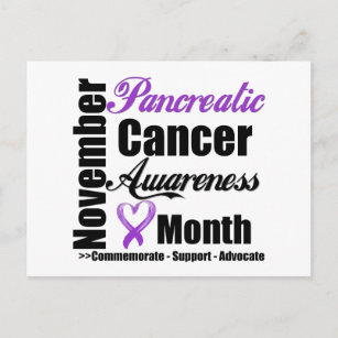 Cartão Postal Mês de Consciência do câncer de pâncreas - Comemor