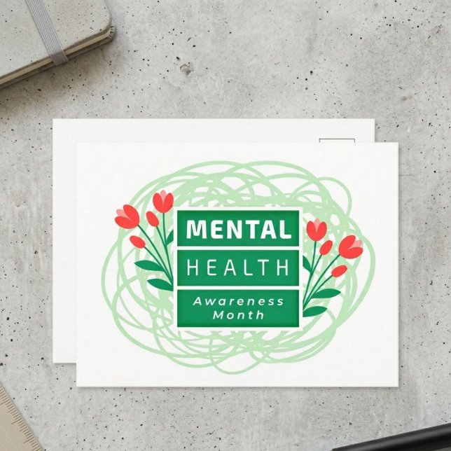 Cartão Postal Mês de Conscientização da Saúde Mental (Criador carregado)