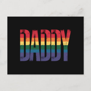 Cartão Postal Mês do Orgulho Gay do Papai Dia dos Pais LGBTQ Arc
