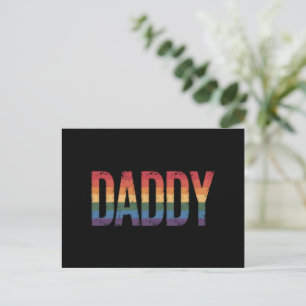 Cartão Postal Mês do Orgulho Gay do Papai LGBTQ Dia dos Pais Arc