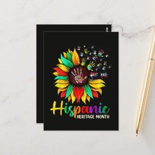 Cartão Postal Mês Nacional do Patrimônio Hispano Girassol