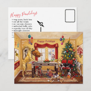 Cartão Postal Mesa de Natal do Great Dane