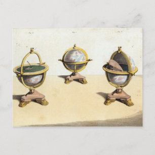 Cartão Postal Mesa do Globo de Gabinet de Pitt