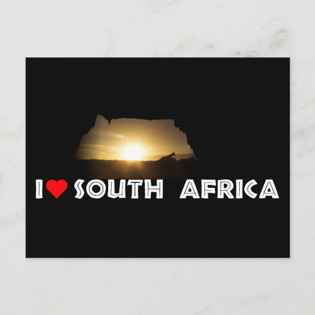 Cartão Postal Mesa Mountain Giraffe Sunset (Frente)