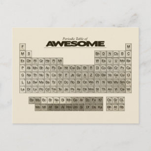 Cartão Postal Mesa periódica do AWESOME