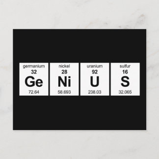 Cartão Postal Mesa periódica GeNiUS