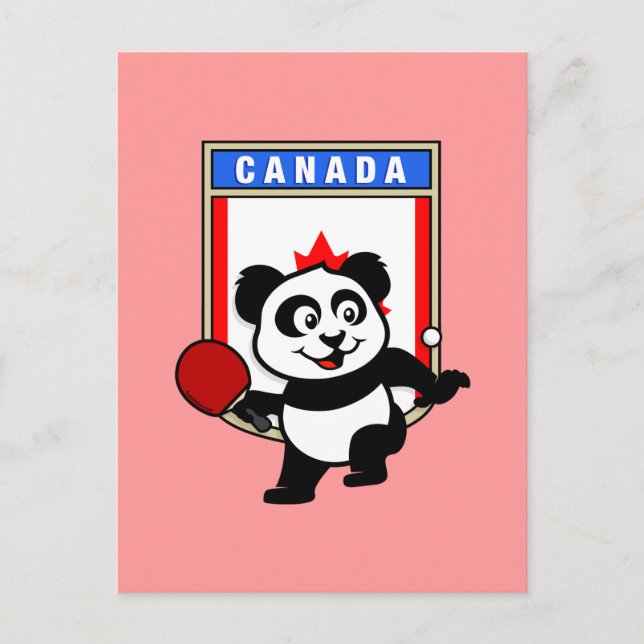 Cartão Postal Mesa Tênis do Canadá (Frente)