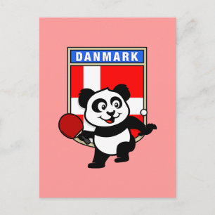 Cartão Postal Mesa Tênis Panda na Dinamarca