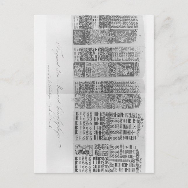 Cartão Postal Mesas astronômicas maias com eclipses (Frente)