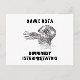 Cartão Postal Mesma Interpretação Diferente de Dados (Coelho Pat