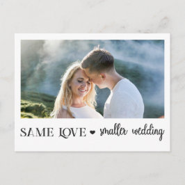 Cartão Postal Mesmo amor, casamento menor, foto simples