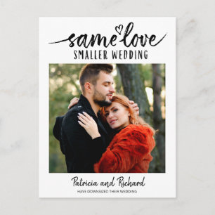 Cartão Postal Mesmo Amor Coração Fofo Reduzir Casamento 3 Foto P