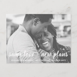 Cartão Postal Mesmo Amor Novos Planos Carta Orçamento Foto Casam