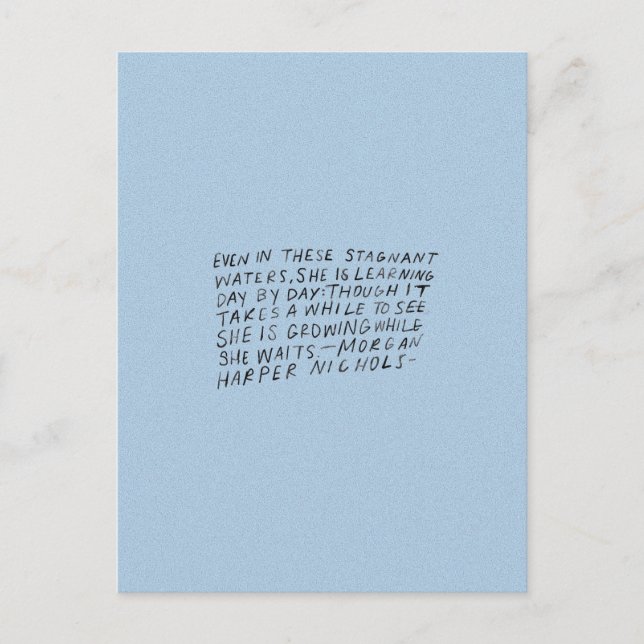 Cartão Postal Mesmo nessas águas estagnadas (Frente)