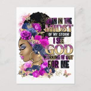 Cartão Postal Mesmo No Meio Da Minha Tempestade Eu Vejo Deus Tra