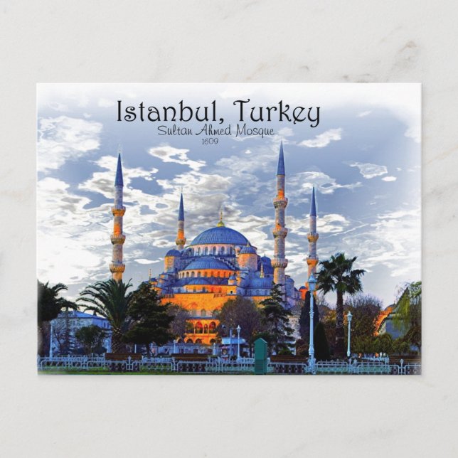 Cartão Postal Mesquita Azul - Cartão-postal Istambul (Frente)