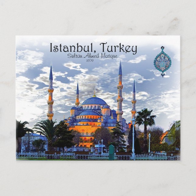 Cartão Postal Mesquita Azul - Istambul (Frente)