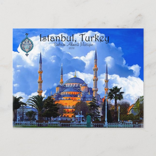 Cartão Postal Mesquita Azul - Istambul (Frente)