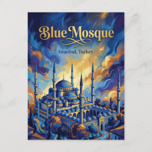 Cartão Postal Mesquita Azul, Istambul, Marmara