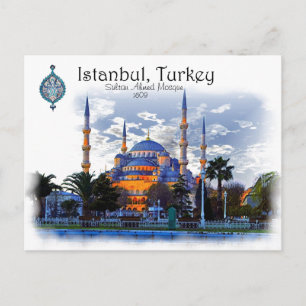 Cartão Postal Mesquita Azul - Istambul, Turquia