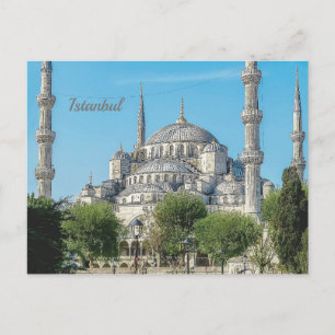 Cartão Postal Mesquita Azul Istambul Turquia Arquitetura Vista D