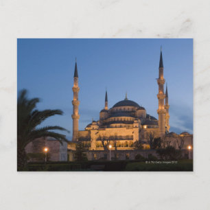 Cartão Postal Mesquita Azul, Zona de Sultanhamet, Istambul, Turq