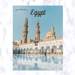 Cartão Postal Mesquita de Al-Azhar no Cairo Antigo Egito