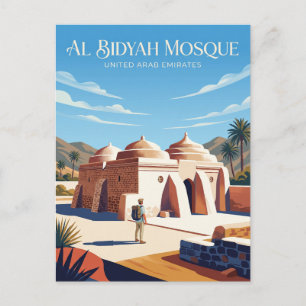 Cartão Postal Mesquita de Al Bidyah Emirados Árabes Unidos