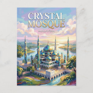 Cartão Postal Mesquita de Cristal Malásia