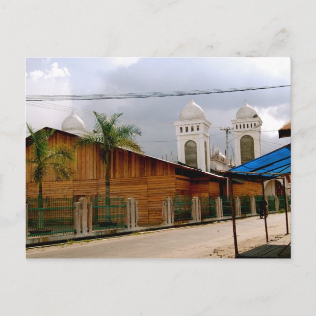 Cartão Postal Mesquita em Kumai, Kalimantan (Frente)