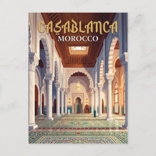 Cartão Postal Mesquita Hassan II Marrocos